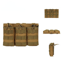Sac de ceinture multifonctionnel pour sports de plein air, triple compartiment, en PVC, pour accessoires de magazine, MOLLE 762MM