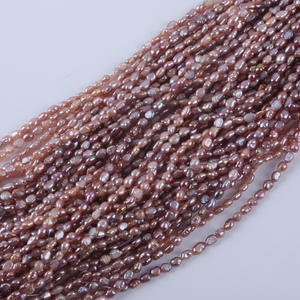 Promotion : Chaînes de perles d'eau douce et naturelles violettes de 3-4 mm, semi-finies, pour la fabrication de bijoux DIY, vente en gros - Product Image 4