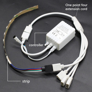<span class=keywords><strong>12V</strong></span> 24V 5050 RGB <span class=keywords><strong>Led</strong></span> Strip Light 4ขาเชื่อมต่อชายหญิง<span class=keywords><strong>สาย</strong></span>เคเบิลขยาย<span class=keywords><strong>สาย</strong></span>สาขา - Product Image 2