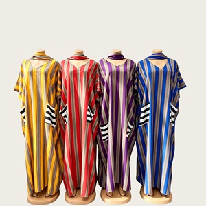 Nouvelle <span class=keywords><strong>Robe</strong></span> Kaftan Décontractée d'Été Grande Taille pour Femme, Style Africain Tendance, Imprimé Cocotiers Noir et Blanc, Coupe Ample, Idéale pour les Vacances - Product Image 3