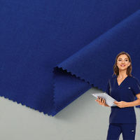 Tissu polyester TR multicolore sergé extensible dans les quatre sens 290 GSM pour vêtements de filles, tenues médicales
