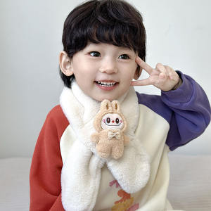Penjualan Terbaik kartun anak-anak boneka syal bulu ekstra hangat & lembut musim dingin leher hangat untuk bayi & anak-anak - Product Image 3