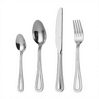 Service de table contemporain en acier inoxydable 18/0 Mr.Spoon, 24 pièces, pour 6 personnes, compatible lave-vaisselle, cadeau d'affaires, Lucky Joyous