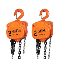 WEMAX Nouvelle Palan à Chaîne Manuel 2 Tonnes, Bloc de Levage IP54, Outil de Levage Manuel pour Travaux Agricoles et Métallurgiques, Garantie 1 An Testée