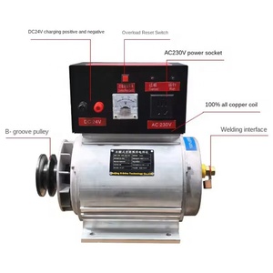 Générateur à aimant permanent EHM-700 sans balais en cuivre/aluminium 220V 12KW 3200RPM avec démarrage à distance et production d'énergie intégrée - Product Image 6