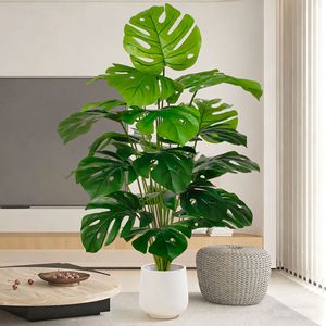 <span class=keywords><strong>Petit</strong></span> arbre artificiel vert à 24 feuilles, style nordique, en pot, pour la décoration de la maison, des mariages et des espaces extérieurs, plante artificielle en pot - Product Image 2