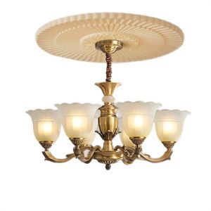 Lámpara de Araña de Cobre Estilo Americano Vintage Francés Retro para Sala de Estar, Nueva Decoración de Hogar de Alta Gama 2025 para Dormitorio y Estudio Zhongshan - Product Image 5