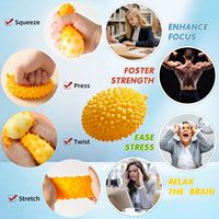 Durian Pluche Knuffel, Snel Terugverende Fidget Stressbal, Realistisch Fruit Knijp Speelgoed voor Volwassenen, Angstverlichtend Zintuiglijk Speelgoed
