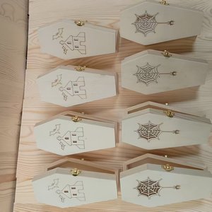 Caja de Madera Natural Estilo Gótico, Caja de Almacenamiento de Joyas con Forma de Polígono para Decoración de Halloween, Uso en Sala de Estar - Product Image 3