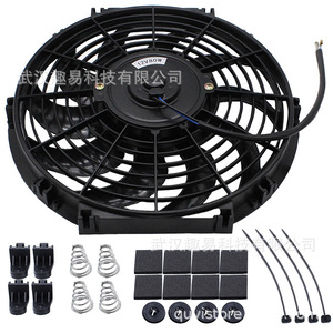 พัดลมทำความเย็นแบบโค้ง 12 นิ้ว 10 ใบพัด 12V 80W สำหรับดัดแปลงรถยนต์ - Product Image 2