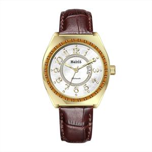 Reloj de Mujer de Lujo con Bisel de Circonita Arcoíris, Caja Pulida, Cristal de Zafiro, Movimiento Mecánico Pequeño Miyota 6T15, Correa de Cuero Genuino - Product Image 2