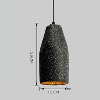 Luminaire suspendu en béton texturé pour décoration intérieure artistique de café, style Wabi Sabi, pour installation suspendue dans les escaliers
