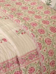 Algodón bloque estampado acolchado lujo de gran tamaño indio Jaipuri bloque estampado edredón impreso Reversible Razai para el hogar - Product Image 6