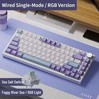 Keyboard Mekanik Gaming Custom AK820 Wired 75% Hot-Swappable dengan Keycaps Side-Printed