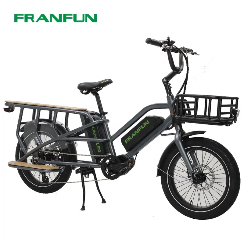 Sensore di coppia M600 di fascia alta 500W Cargo e-bike telaio ad alta resistenza a coda lunga fatbike la migliore famiglia eBike