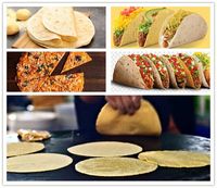 Machine industrielle automatique à tortillas mexicaines, à tacos, à roti, à pain, à grains, machine à fabriquer des tortillas