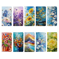 Étui de téléphone en cuir PU Lichicase à imprimé floral pour One Plus Ace6 Ace6 Ultra, design portefeuille avec béquille