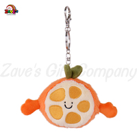 ZAVES Mini Simulation Fruit Porte-clés Mignon Jouets En Peluche pour La Décoration De Sac D'anniversaire Comprend Canne À Sucre Mangue Orange Banane