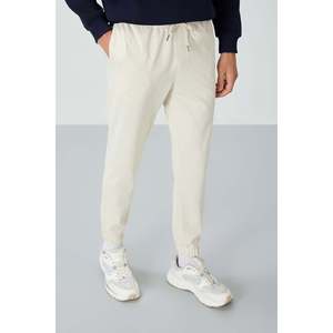 Pantalones Deportivos Beige para Hombre, 100% Algodón, Felpa Francesa, Corte Estándar, Transpirables, Modelo 82156 - Product Image 3