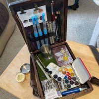 Sac de messager multifonctionnel pour artiste, boîte de rangement pour pinceaux de peinture, boîte à croquis, sac de facteur