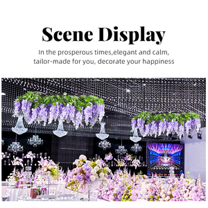 Fiori artificiali <span class=keywords><strong>del</strong></span> glicine della decorazione di nozze <span class=keywords><strong>del</strong></span> paesaggio verde che pendono nel <span class=keywords><strong>centro</strong></span> della sala <span class=keywords><strong>del</strong></span> banchetto - Product Image 5