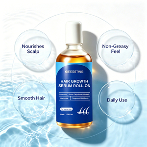 Sérum Capillaire Fortifiant et Stimulant la Croissance à l'Argan et Kératine, Formule Naturelle, Soin Lissant et Nourrissant du Cuir Chevelu, Format Roll-On, Vente en Gros - Product Image 3