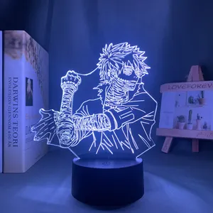 TW-1772 Lampu Malam 3D Anime My Hero Academia Dabi untuk Dekorasi Kamar Tidur Hadiah Ulang Tahun Lampu Malam Led Toya Totoroki