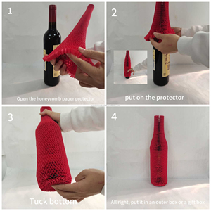 Protezione per Bordi in Carta a Nido d'Ape Eco-Sostenibile, Imballaggio Protettivo e Ammortizzante per <span class=keywords><strong>Vino</strong></span>, Confezione Sostenibile ed Elegante - Product Image 4