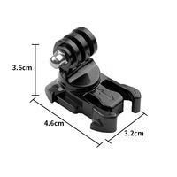 Takenoken 360 degrés Rotation Action caméra montage dégagement rapide plastique J crochet boucle casque Go Pro Vertical pivotant fait PC