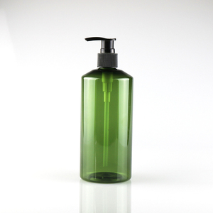 Bouteille PET Boston avec pompe, design à épaule inclinée, pour soins corporels, <span class=keywords><strong>shampoing</strong></span>, gel douche, lotion, personnalisable 500ml - Product Image 4