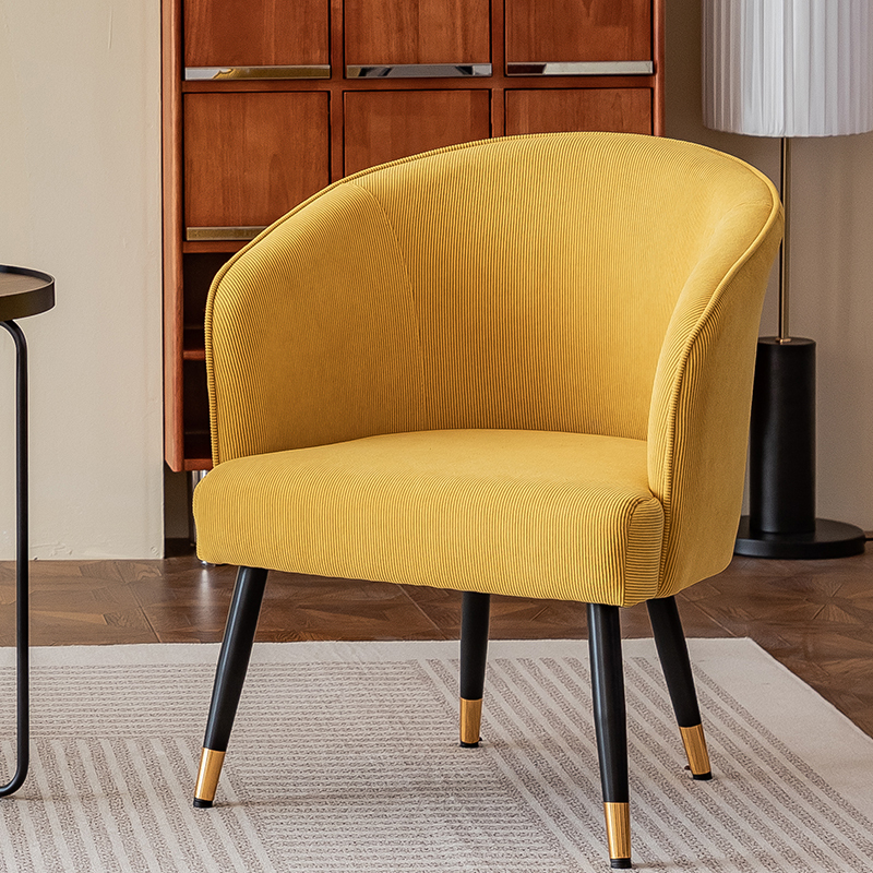 Tissu velours côtelé jaune-single