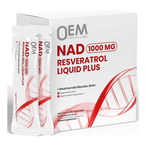 1000mg NAD + suplemen cair 850mg nikotinamida Riboside dengan Resveratrol, Quercetin, CoQ10, energi seluler Biotin, perbaikan DNA - Product Image 1