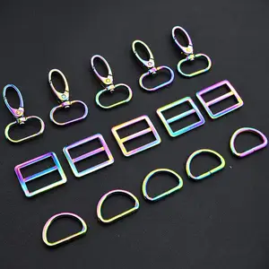 Wholesale Bag Accessories Handle Ring D Zinc Alloy Custom D-Ring Buckle Colorful Metal D Ring For Handbags