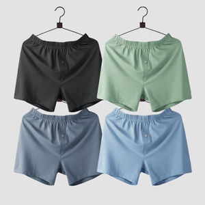 LOGO personalizado 100% algodón absorbente de sudor puro algodón hombres ropa interior Boxer Shorts hombres Boxers - Product Image 2