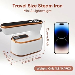 Fer à vapeur électrique portable 110 ml, utilisation humide/sèche, semelle en titane, 1200 W, sortie de vapeur continue, usage domestique et commercial, réglage de la température - Product Image 3
