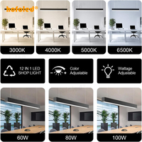Barre lumineuse LED 60cm-240cm certifiée CE RoHS SAA, lampe LED d'intérieur connectable, éclairage linéaire, puissance réglable, éclairage LED pour magasin