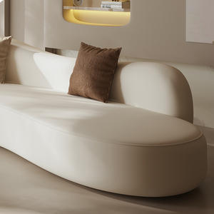 Sofá de Tela en Forma de S, Sensación de Terciopelo, Curvo, Moderno, Muebles para Sala de Estar - Product Image 3