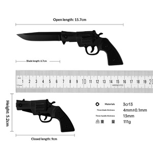 Nouveau <span class=keywords><strong>couteau</strong></span> pliant de survie de type revolver pour l'extérieur, avec lame en aluminium 3Cr13+, outil de camping, emballage en boîte - Product Image 2