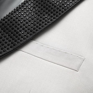 Conjunto de chaqueta y pantalones ajustados para hombre, chaqueta de <span class=keywords><strong>2</strong></span> piezas para bodas, Proms, estilo de negocios, doble botonadura, cremallera, mosca - Product Image 4