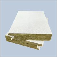 Plafond acoustique en laine de roche, panneau acoustique insonorisant, panneau de plafond ignifuge