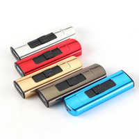 Briquet électronique USB rechargeable en plastique, directement de l'usine, cadeau promotionnel personnalisé avec logo, coupe-vent