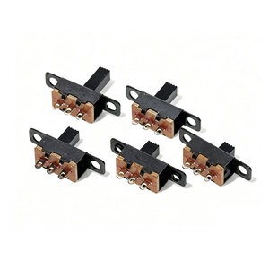 20 interruptores deslizantes mini SS12F15 de 3 pines 1P2T para proyectos de juguetes electrónicos DIY, altura de la manija 3-6MM, CC 50V 0.5A - Product Image 1