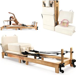 CZFIT Meilleures ventes : Reformer de Pilates en bois d'érable, durable, de qualité commerciale supérieure, équipement d'exercice en promotion - Product Image 1
