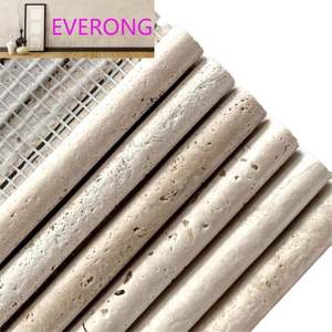 Fábrica blanco Beige travertino cubo Natural 3D piedra Interior pared azulejos mármol mosaico azulejo Decoración - Product Image 1