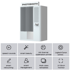 <span class=keywords><strong>Photomaton</strong></span> automatique au design simple, écran tactile 21,5 pouces, <span class=keywords><strong>photomaton</strong></span> pour selfies, impression rapide, <span class=keywords><strong>photomaton</strong></span> <span class=keywords><strong>numérique</strong></span> - Product Image 4