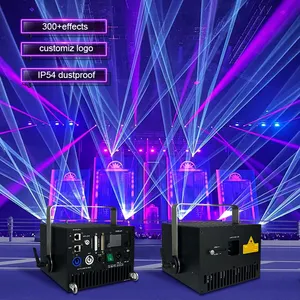 Luci Laser per Club per interni 3D LOGO animazione RGB 6w 35kpps involucro Laser antipolvere