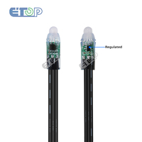 Etop DC12V 12mm WS2811 RGB 18awg kawat hitam Rgb warna penuh Ip68 peluru Led Pixel lampu tahan air fleksibel lampu Led String