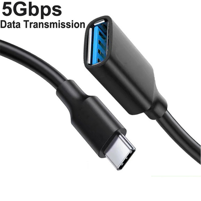 Type-C OTG Cable Type C Male to USB 3.0 Female Adapter for Macbook Pro Huawei Mate 50 USBC Extension Cabo for Xiaomi Samsung S22