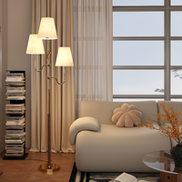 Lampadaire LED E27 Asiatique, Magnifique, Rétro, Design Sophistiqué, Haute Qualité, Vertical, pour Salon, Canapé, Chambre, Abat-jour en Tissu