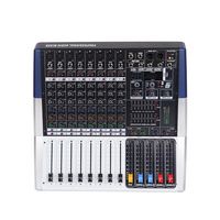 Console de mixage audio numérique professionnelle à 8 canaux avec amplificateur de puissance pour système d'équipement de production de programmes audio de scène